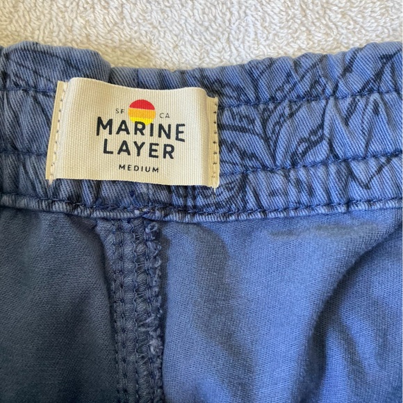 Marine Layer Men’s Size Medium Blue Print Saturday Shorts NWOT - Picture 2 of 8